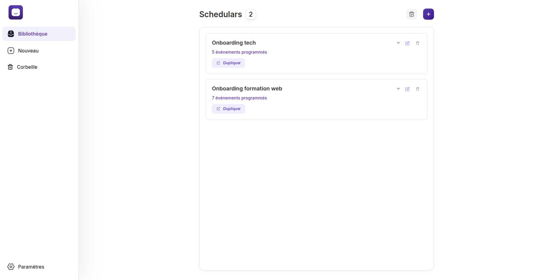 Interface Schedular